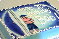 70th surfer Birthday Cake