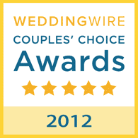 Wedding Wire Brides Couple Choice Award Winner 2012