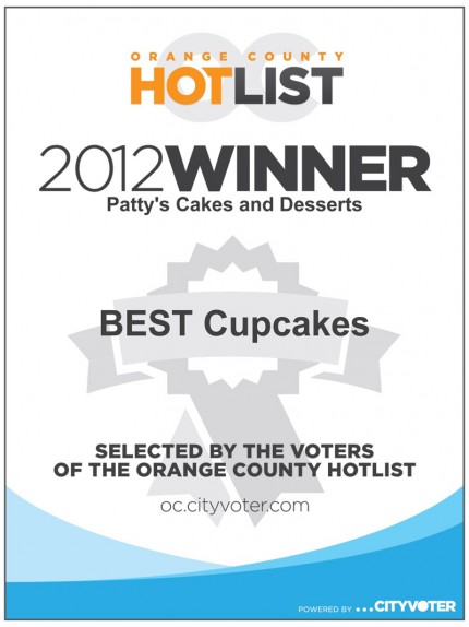 The 2012 OC Hotlist Winner of BEST CUPCAKES