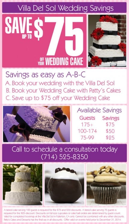Villa Del Sol Wedding Cake Savings