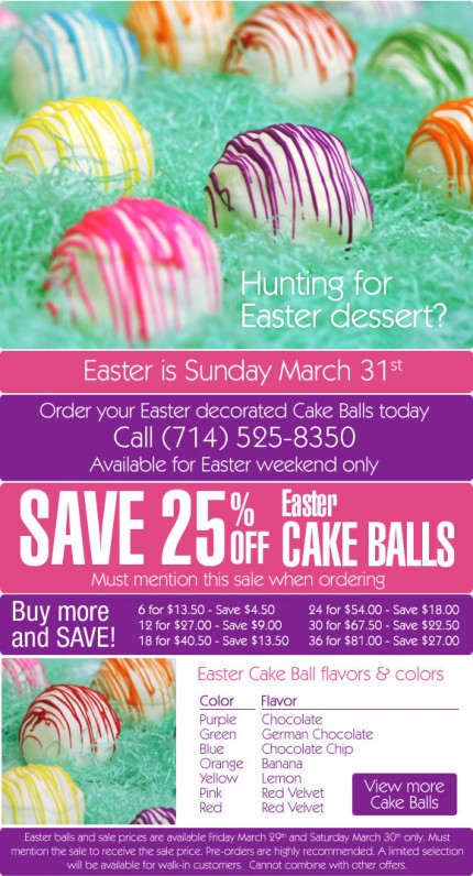 Easter cake ball sale