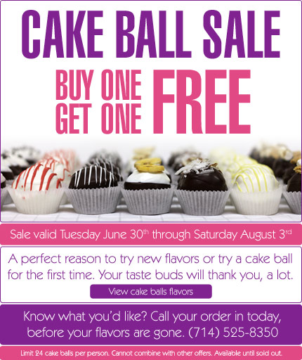 Cake Ball Sale- Buy one get one free