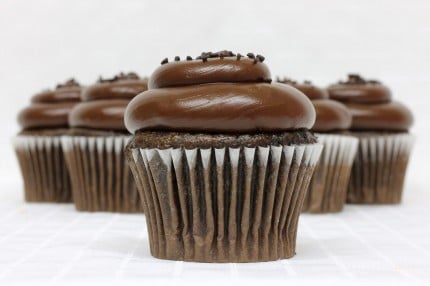 Gluten-Free Chocolate with Chocolate Fudge Cupcake