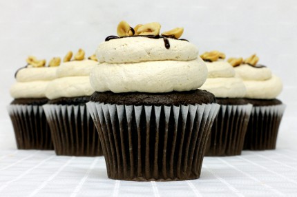 Gluten-Free Chocolate with Peanut Butter Mousse Cupcake
