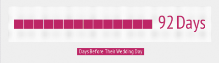 A cake is booked 92 days before the wedding
