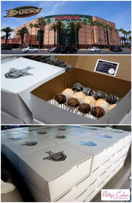 Cake Balls delivered for the Anaheim Ducks Hockey Team