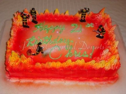 Fire Fighter Birthday Cake