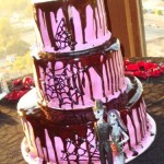 wedding cake halloween gothic purple chocolate