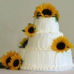 wedding-cake-sun-flowers