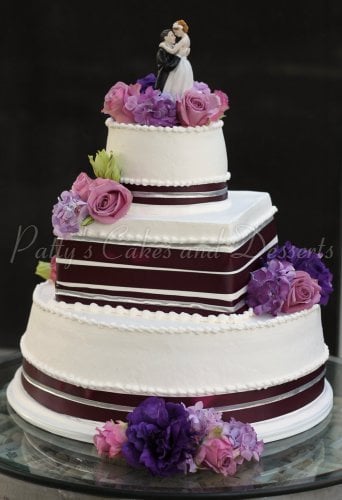 wedding-cake-round-square-brown-ribbon