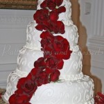 wedding cake nixon library red roses