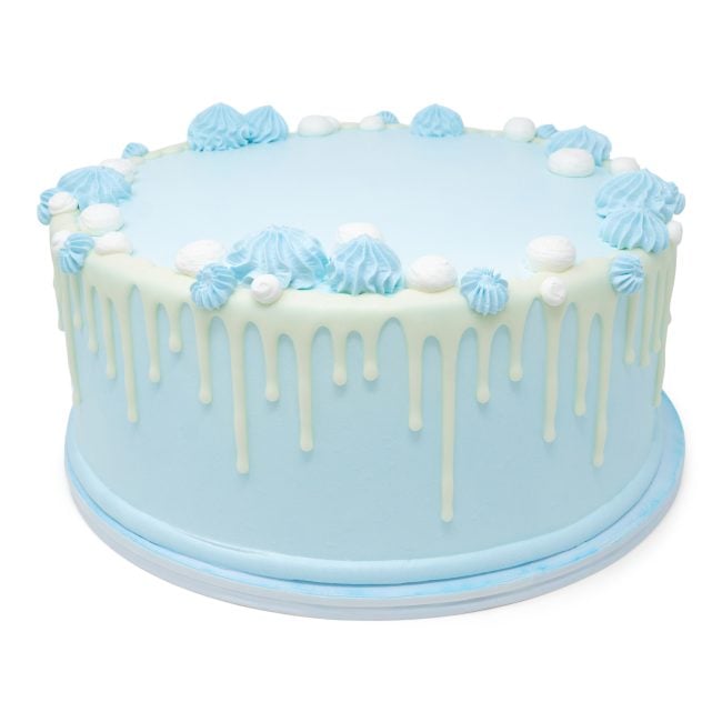 Photo Of A White Blue Drip Cake Scaled Patty S Cakes And Desserts