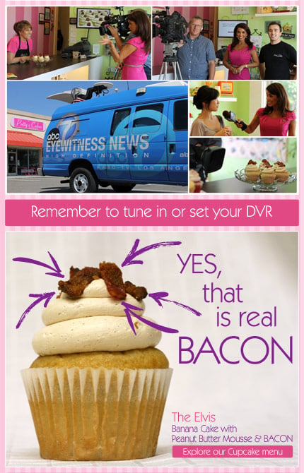 Patty's Cakes on ABC 7 News and the Elvis Bacon Cupcake