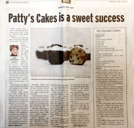 Patty's Cakes in the Fullerton News Tribune