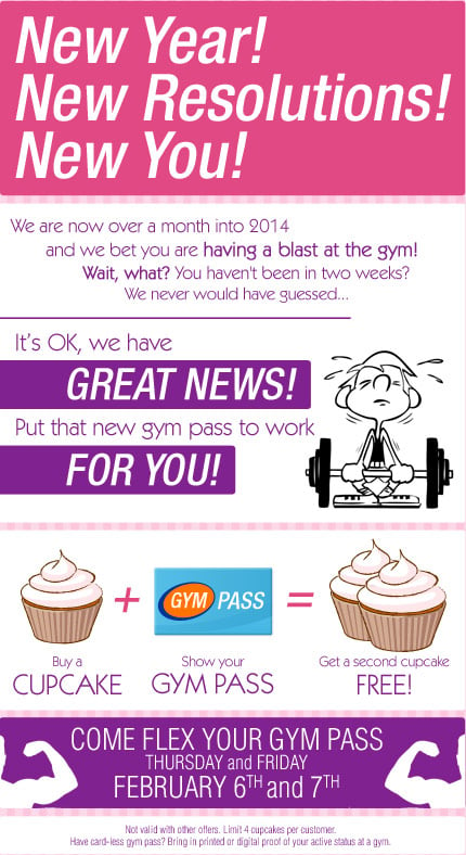 Flex Your Gym Pass for Cupcakes