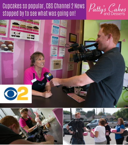 Cupcakes so popular, CBS Channel 2 News stopped by to see what was going on! So cool!! 