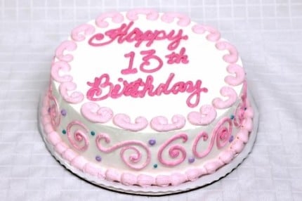 13th-birthday-cake-pink-white