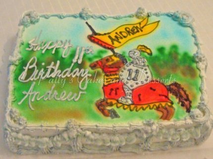Knight birthday cake