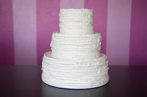 rustic ruffles wedding cake