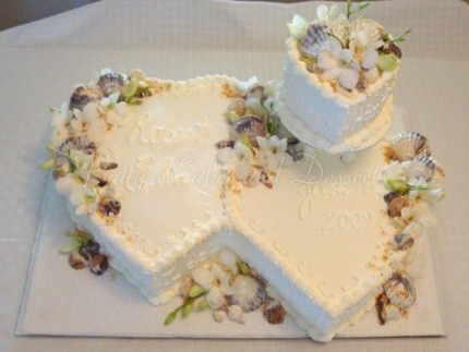wedding cake hearts