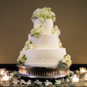beautiful white wedding cake