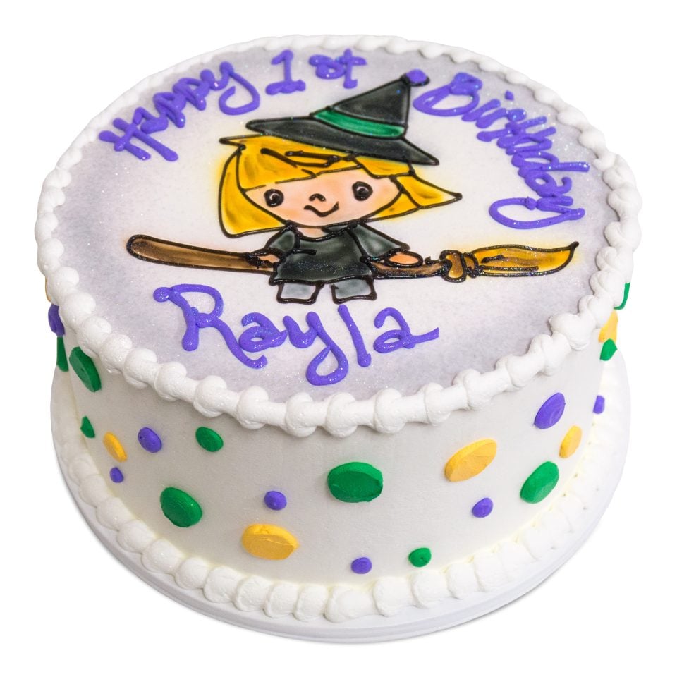 cute kids witch birthday cake