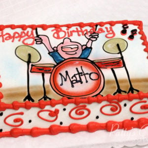 drummer birthday cake