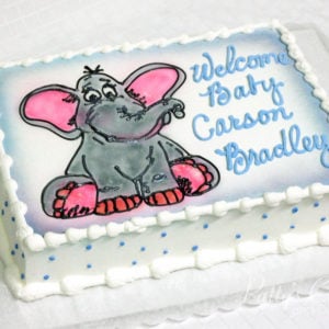 elephant baby shower cake blue pink