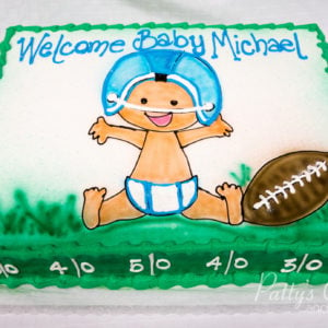 football baby shower cake