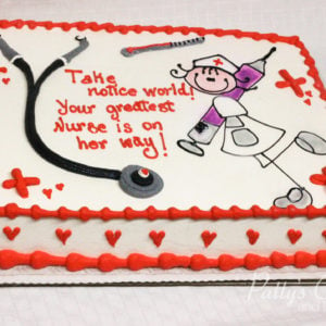 nurse graduation sheet cake