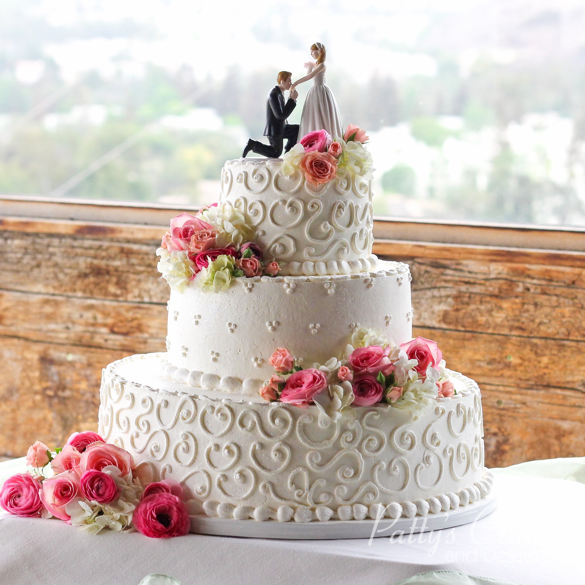 Photo of a orange county mining co wedding cake Patty's Cakes and