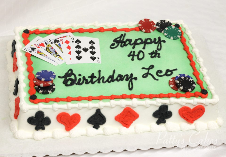 poker chips birthday cake