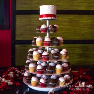 red velvet chocolate wedding cupcakes