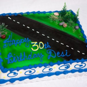 roadway highway car birthday cake