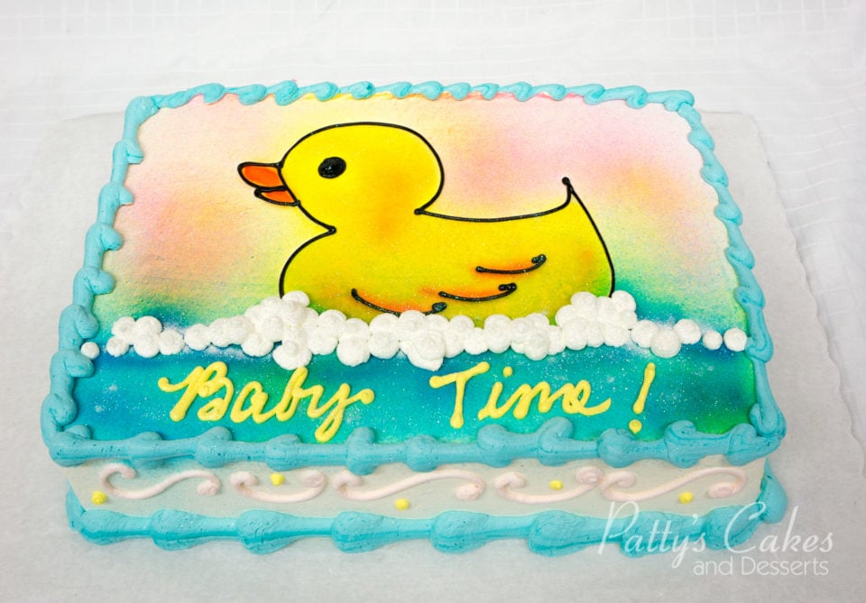 rubber duck baby shower cake