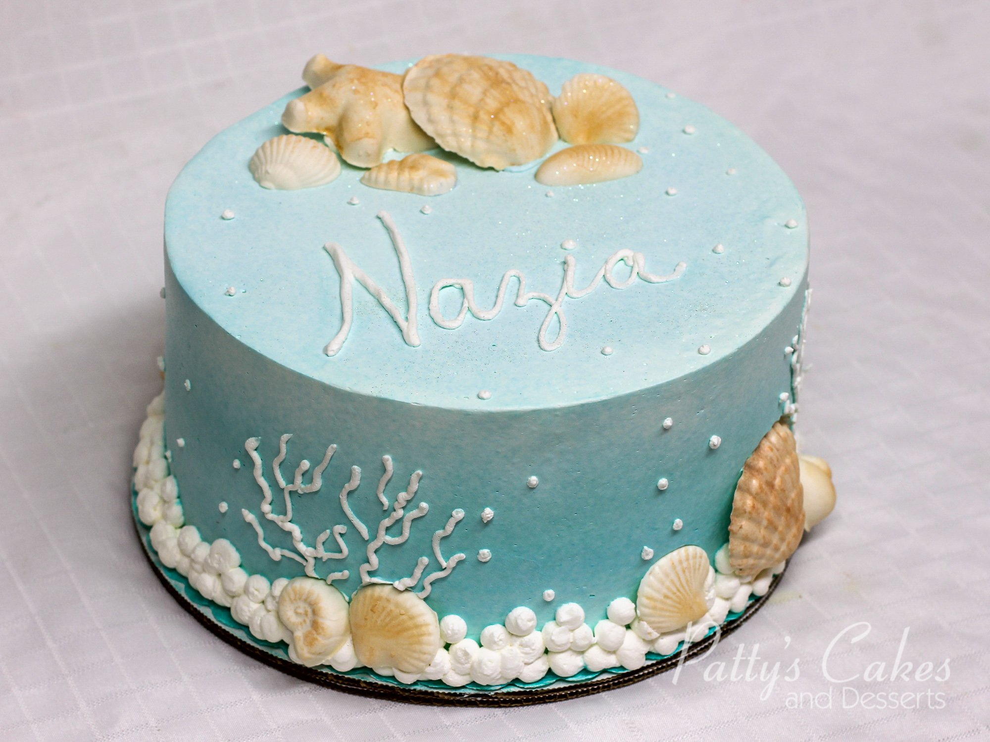 Photo of a simple beach shells birthday cake - Patty's Cakes and Desserts