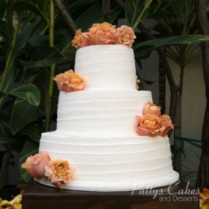 simple texture wedding cake