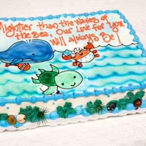 underwater baby shower cake