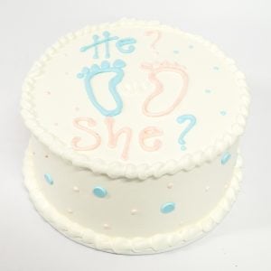 baby reveal cake round