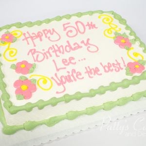 50th birthday cake green