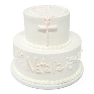 baptism 2 tier cake