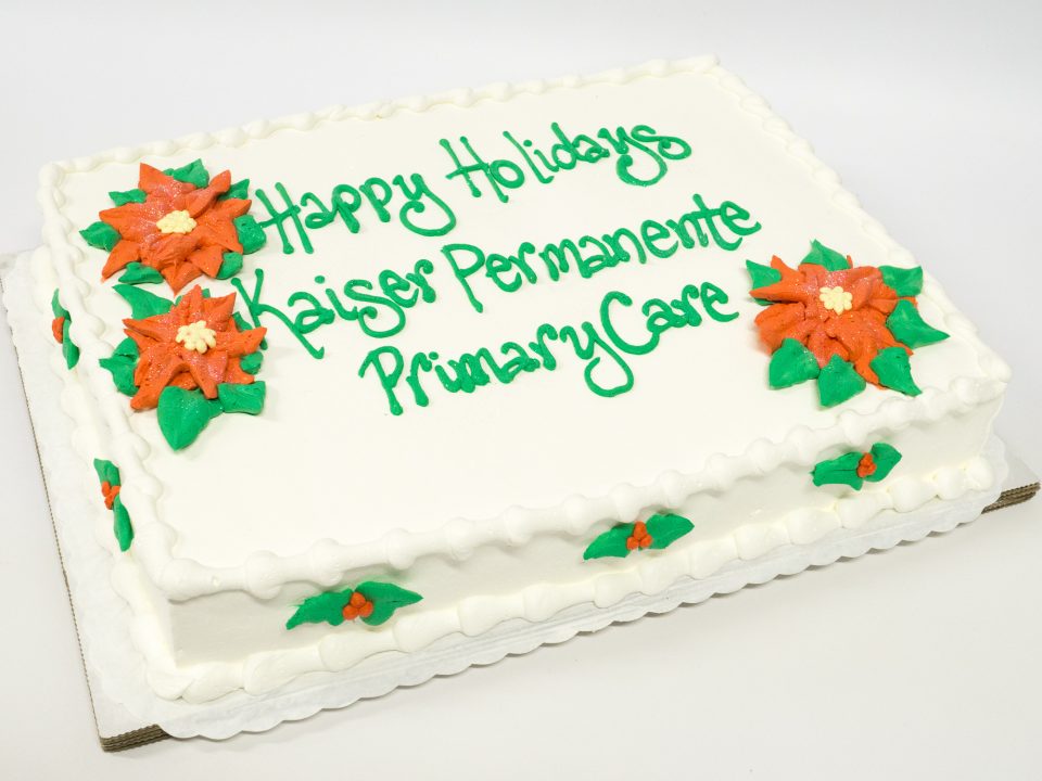 happy holidays cake