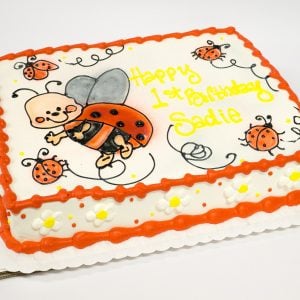 ladybug red birthday cake
