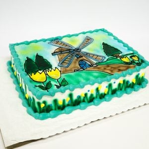 windmill birthday cake
