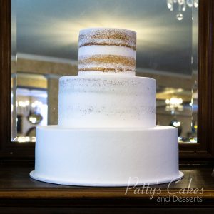 rustic smooth wedding cake 3 tier