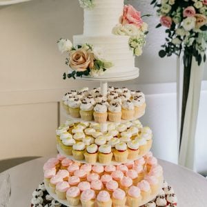 wedding mini cupcakes 2 tier cake