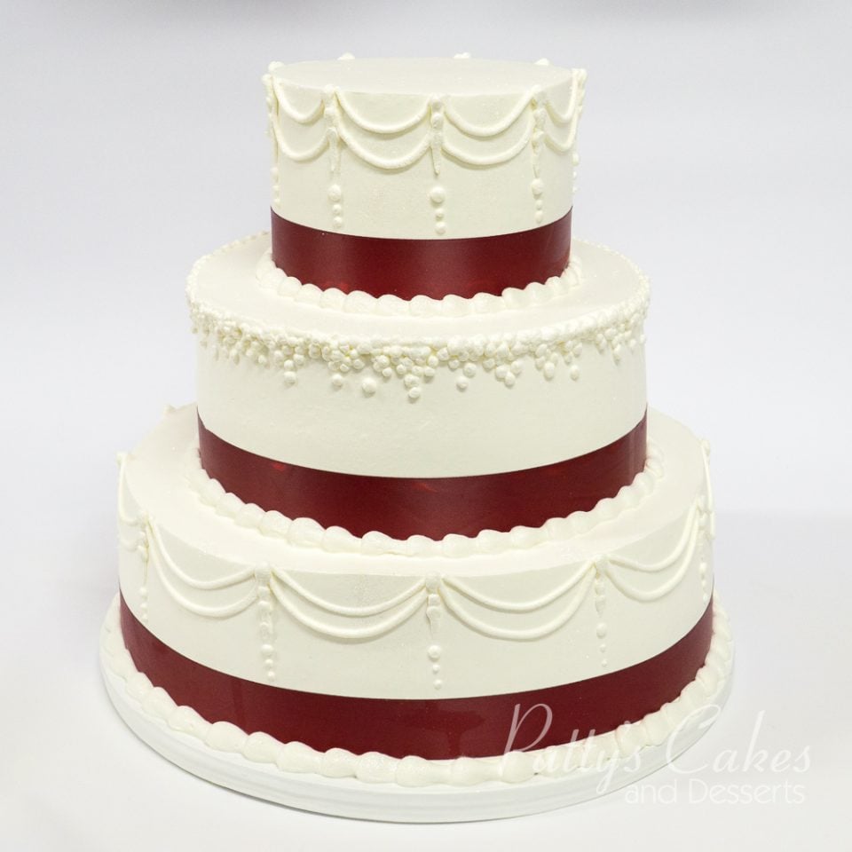 white wine wedding cake