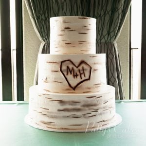 birch wedding cake 3 tiers