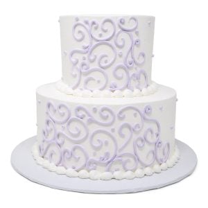 2 tier cake center design purple scaled