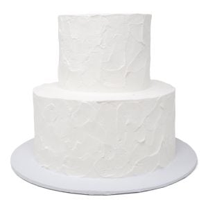 2 tier cake white artsy scaled